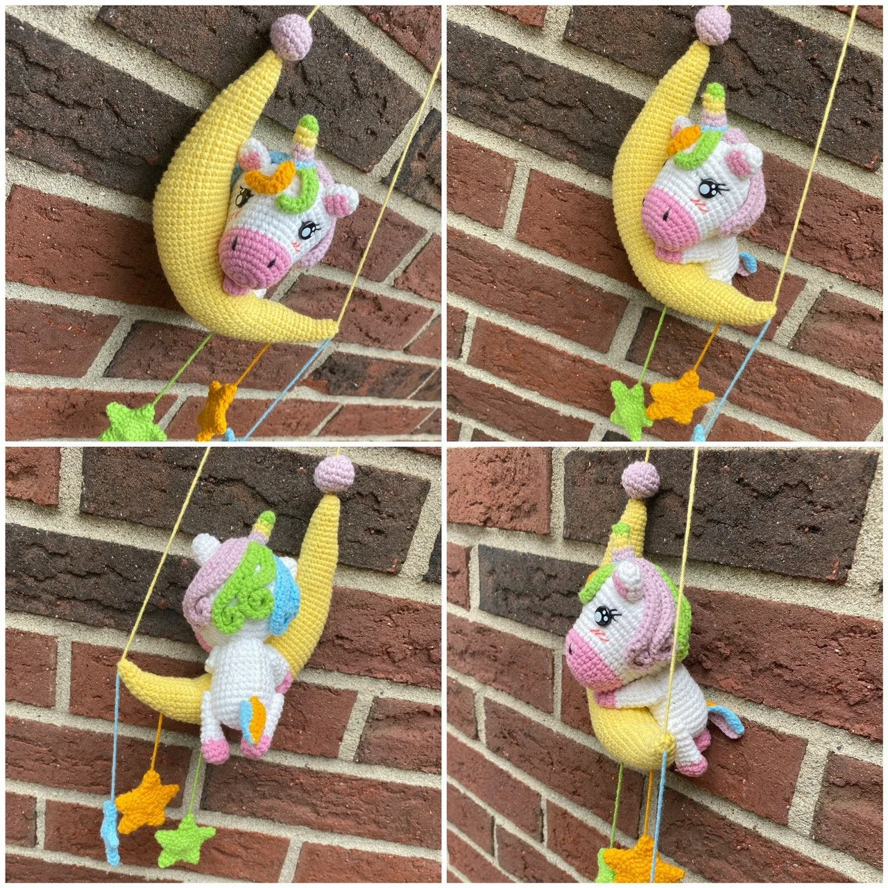 PDF Pattern - Crochet Unicorn vs Moon Baby Mobile - Image 5