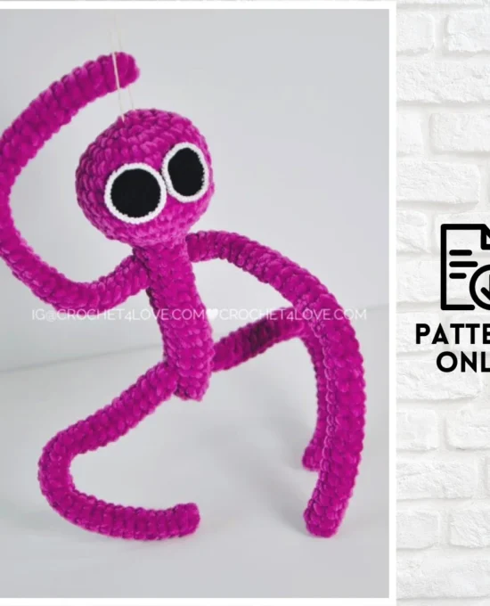 PDF Pattern – Crochet stuffed dolls toys – Purple – Roblox Rainbow Friends