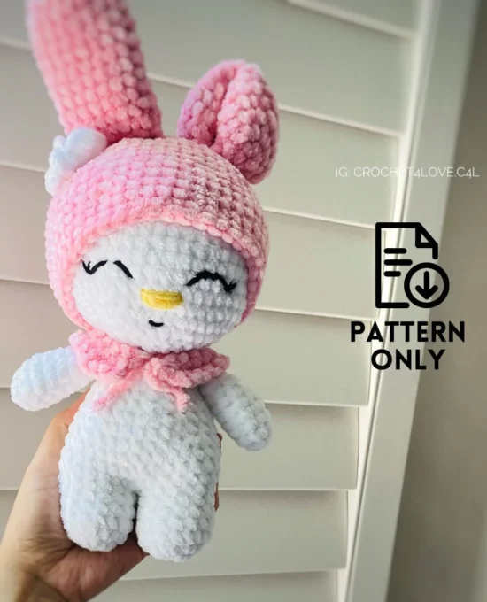 PDF Pattern – Crochet baby pink doll