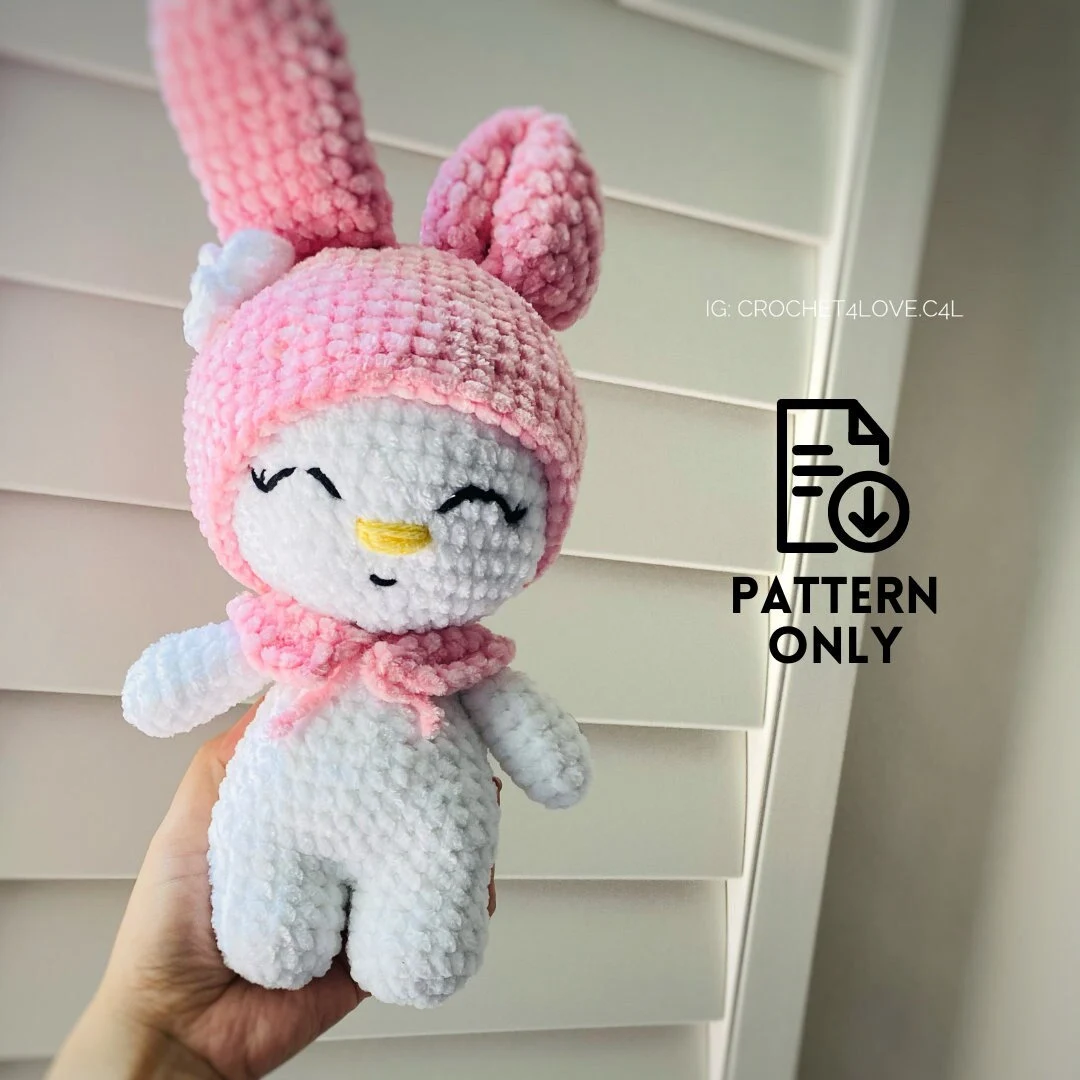PDF Pattern - Crochet baby pink doll