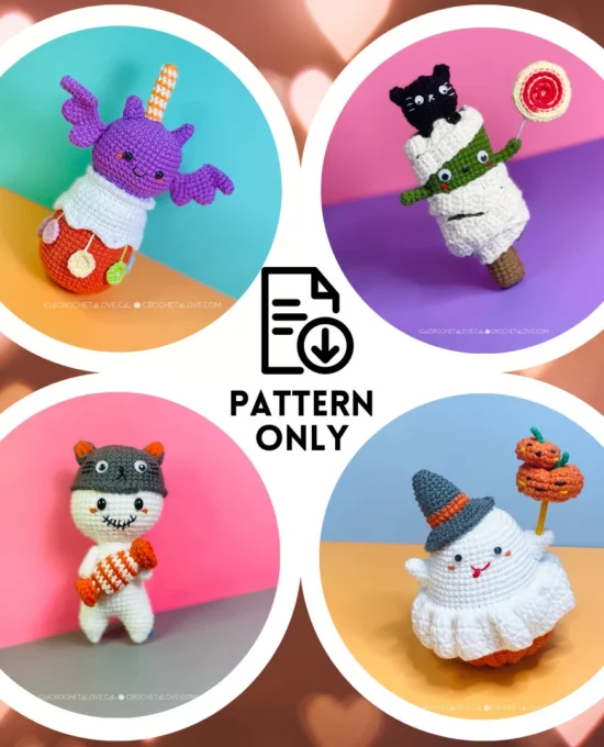 PDF Pattern – Set 4 Halloween Desserts