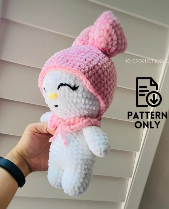 PDF Pattern – Crochet baby pink doll