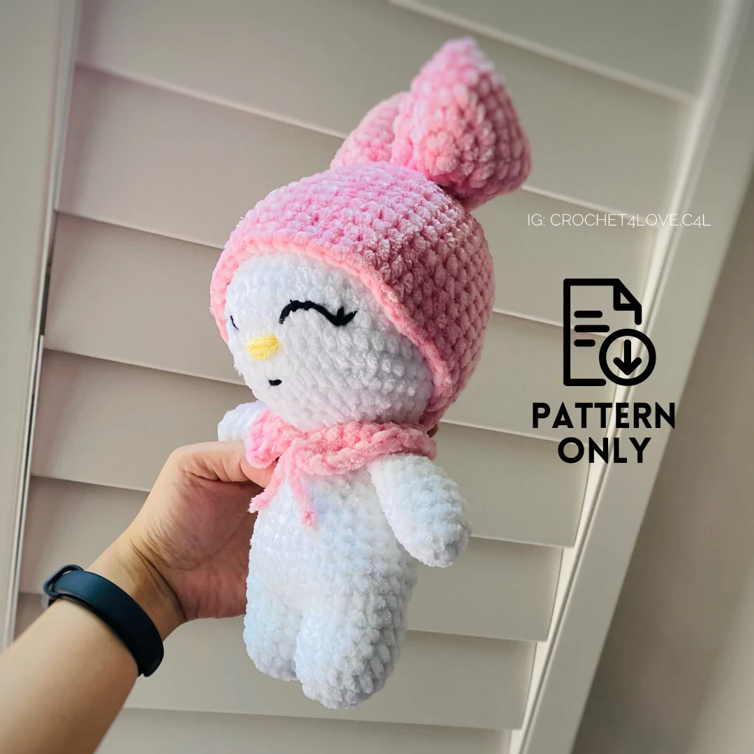 PDF Pattern - Crochet baby pink doll - Image 2