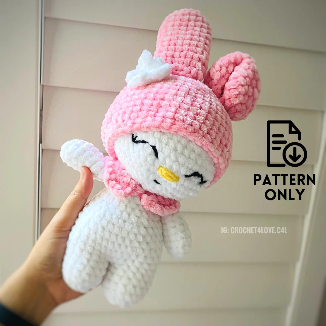 PDF Pattern - Crochet baby pink doll - Image 3