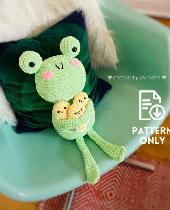 PDF Pattern – Crochet mommy frog