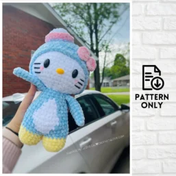 PDF pattern - Cutie kitty penguin doll toy
