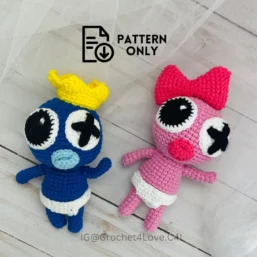 PDF Pattern | Baby Blue and Sister (from Roblox Rainbow Friends)