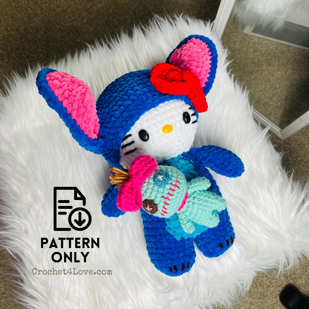 PDF Pattern - Kitten in Blue - Image 2