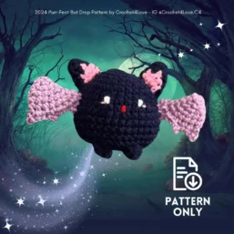 PDF Pattern- Purr-fect Bat Drop | Amigurumi bat, cat, halloween