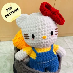 PDF Pattern - Little hello kitten cat